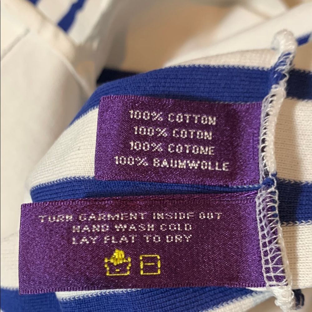 Purple Label Ralph Lauren Collection Striped Boatneck Mariner Sweater Medium - Picture 5 of 14